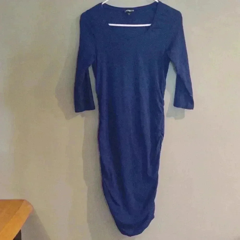 Express scrunch sizes pencil royal blue pencil dress women's‎ small